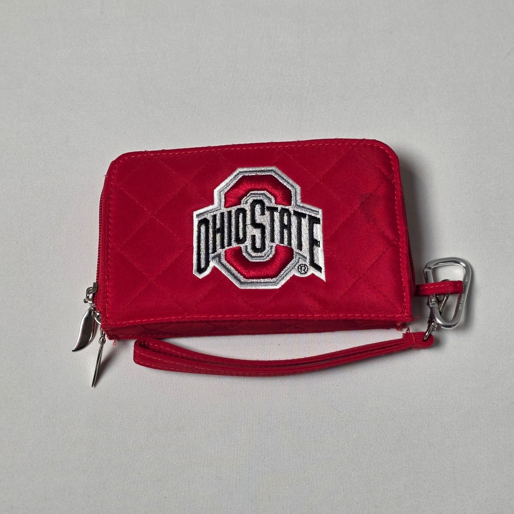Little Earth Ohio State Buckeyes Womens Wristlet Red Quilted Phone OSU Wallet